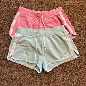 Girl’s Lot of 2 Justice Shorts in Pink and Seafoam Green Size 18/20